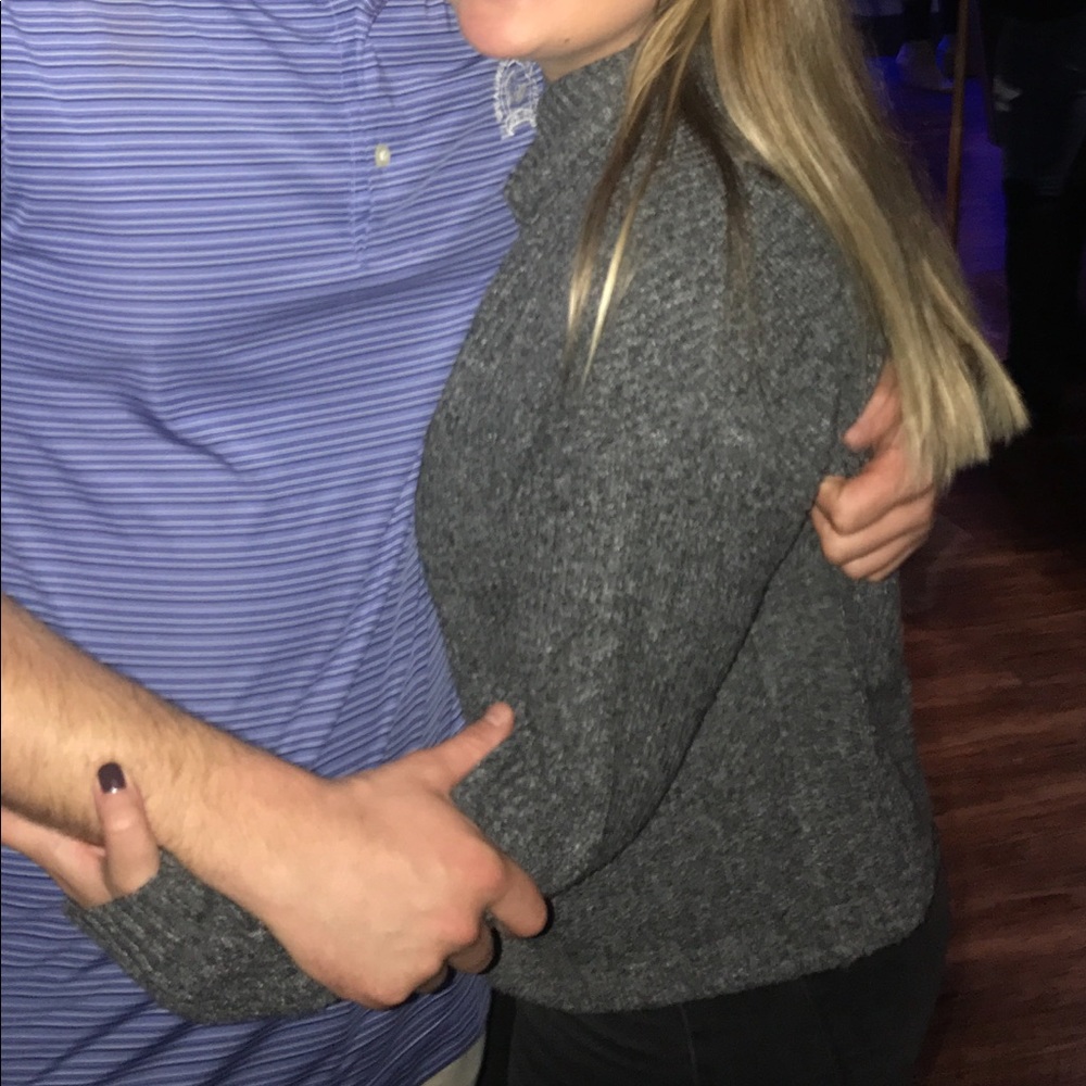 Crop turtleneck sweater